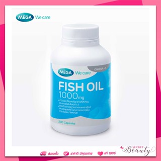 MEGA We care เมก้าวีแคร์ FISH OIL 1000 MG. 1000 mg (100 s) น้ำมันปลา 1000 มก. ผลิตภัณฑ์เสริมอาหาร 100 เม็ด