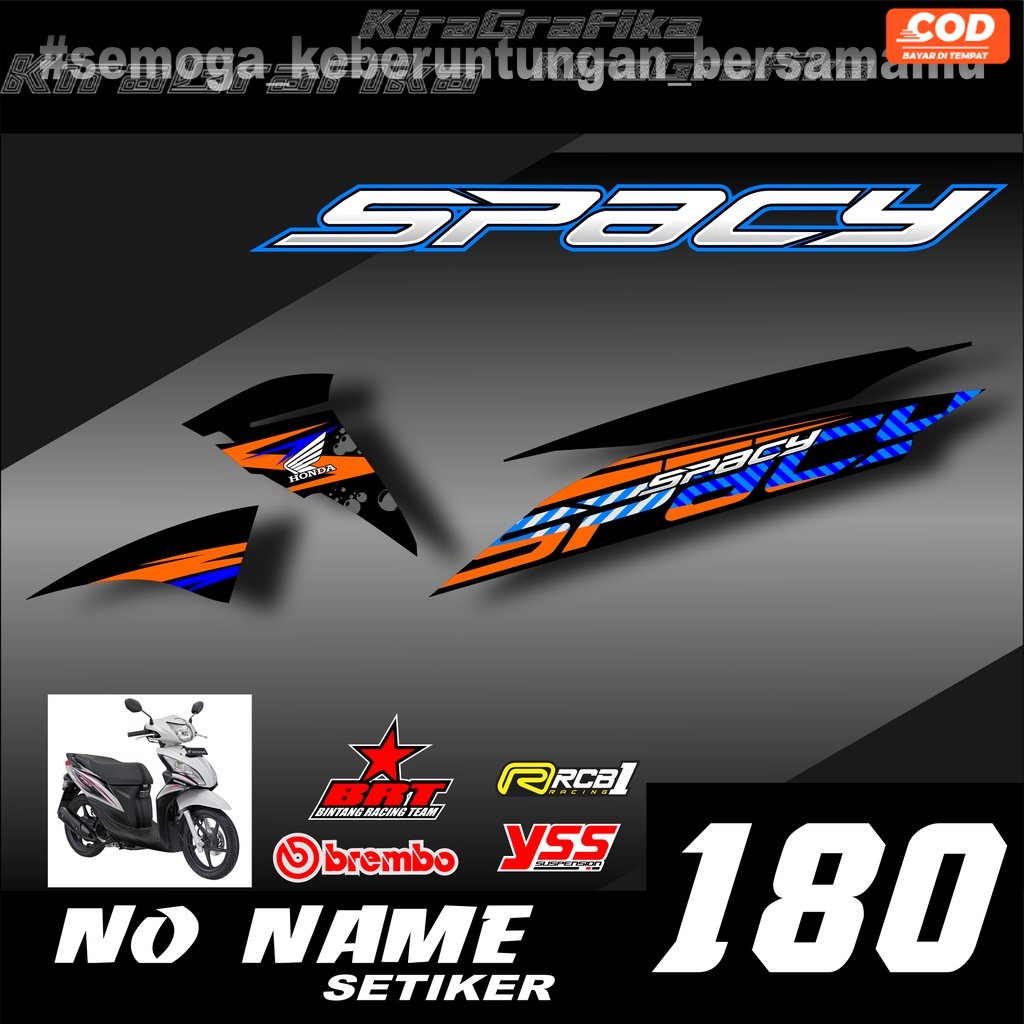 HONDA SPACY MOTORCYCLE STICKER STRIPING (180)/รายชื่อรถจักรยานยนต์ Variation STRIPING สติ๊กเกอร์รูปลอก