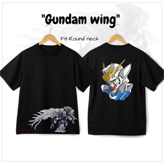 อนิเมะ Gundam Wing สตูดิโอเสื้อยืดอะนิเมะ Wing Zero 1 Anime สไตล์อันเท่ Unisex ทำจากผ้า Cotton แฟชั่น เกม