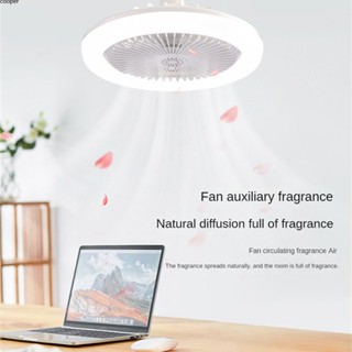 【In delivery】 【cod】ceiling Fans With Led Light 3-bladeless E27 Lamp Head Fan Light Flush Mount For Bedroom Office