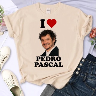 เสื้อยืด พิมพ์ลาย Pedro Pascal สไตล์ญี่ปุ่น สําหรับผู้หญิง