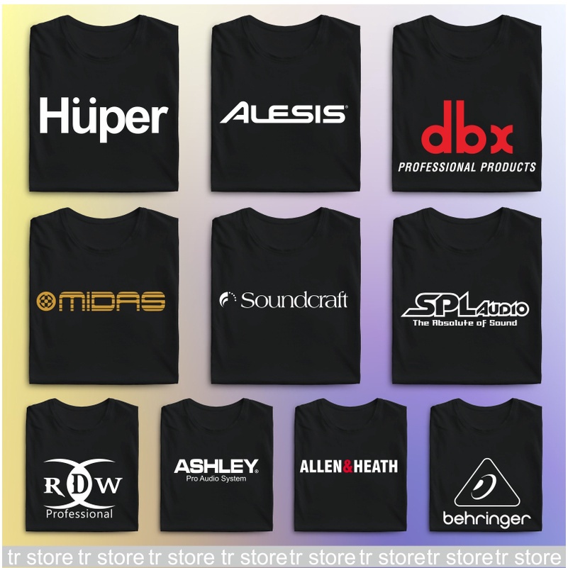 เสื้อยืด พิมพ์ลาย Crew Soundcraft Huper Alesis Dbx Midas Spl Audio Rdw Ashley Allen&amp;Heath Beringer Soundquen Sennheiser