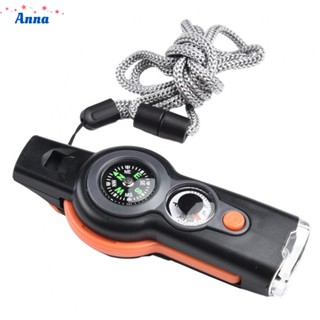 【Anna】Safety Whistle 12*6.2*3cm 53g 7-In-1 Grey/Orange Multi-Function Outdoor Camping