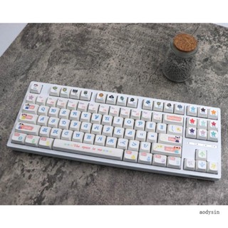 Aod ชุดปุ่มกดคีย์บอร์ด 108 คีย์ ย้อมสี PBT Diy สําหรับเล่นเกม