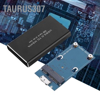 Taurus307 MSAta MINI PCI-E SSD Solid State Disk Enclosure กล่องใส่ฮาร์ดดิสก์ 6Gbps 30*30/50 มม. สีดำ