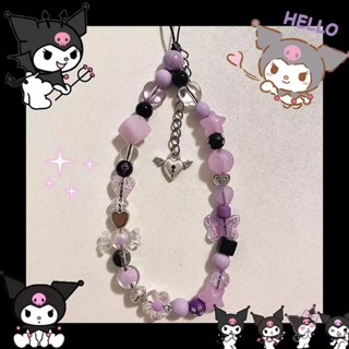 Ins สายคล้องโทรศัพท์มือถือ ลายตัวตลกน่ารัก สไตล์ยุโรป และอเมริกา CCD สีขาว ดํา ม่วง สําหรับผู้หญิง