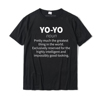 เสื้อยืดลําลอง ผ้าฝ้าย แขนสั้น พิมพ์ลาย yo-yo Funny Definition ขนาดใหญ่ เหมาะกับของขวัญ สําหรับผู้ชาย