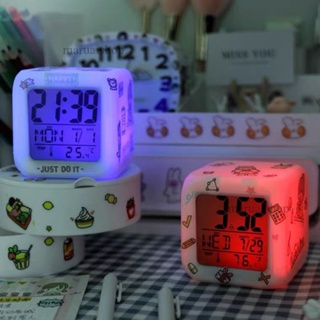 🌟แถมฟรีสติ๊กเกอร์🔆  Digital Clock นาฬิกา ดิจิตอลตั้งโต๊ะ ตั้งปลุก อุณหภูมิ ดูเวลา วันที่ รุ่นนี้มีไฟตอนกลางคืน