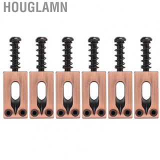 Houglamn 6Pcs Electric Guitar Saddle Excellent Workmanship Improve Vioce Metal Material x