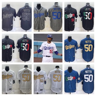 MLB Los Angeles Dodgers Mookie Betts เสื้อยืดเบสบอลบุรุษ