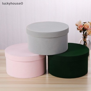 Luckyhouse0^^ กล่องดอกไม้ ทรงกลม พร้อมฝาปิด ลายดอกกุหลาบ สําหรับตกแต่งปาร์ตี้