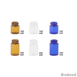 [Biubond] ขวดแก้วเปล่า ขนาดเล็ก พร้อมฝาปิด สําหรับใส่ตัวอย่างน้ํามันหอมระเหย 100 ชิ้น