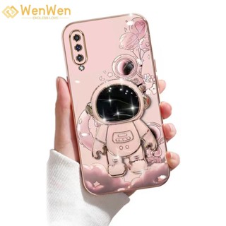 Wenwen เคสโทรศัพท์มือถือแบบนิ่ม TPU กันกระแทก ลายนักบินอวกาศ 3D พร้อมที่ตั้งวาง บางมาก สําหรับ Samsung A30 A20 A30S A50 A50S A70 A7 2018 A750