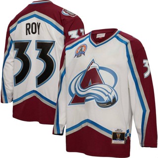 เสื้อกีฬาแขนยาว NHL Colorado Avalanche Jersey Roy Hockey พลัสไซซ์