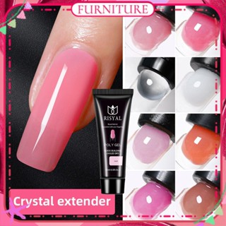 ♕ Risyal Crystal Extension Nail Polish Gel Fast Nail Extension Paper-free Jelly Nude Color Ice Transparent Phototherapy Glue Nail Art For Nail Shop 15ml 12 Designs FURNITURE