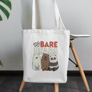 We Bare Bears กระเป๋าผ้าแคนวาส และผ้าทอ ITIC