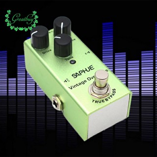 Saphue Stompbox แป้นเหยียบเอฟเฟคกีตาร์ไฟฟ้า โลหะอัลลอย ขนาดเล็ก พร้อมเอฟเฟค Reverb Delay