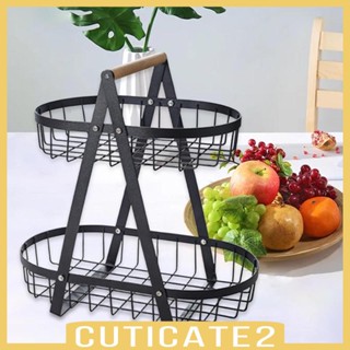 [Cuticate2] ตะกร้าเก็บผลไม้ แบบลวด สําหรับห้องรับประทานอาหาร ห้องน้ํา ห้องครัว