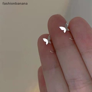 [fashionbanana] ต่างหูห่วง ทรงกลม ประดับคริสตัล สีเงิน เครื่องประดับ สําหรับผู้หญิง พร้อมส่ง