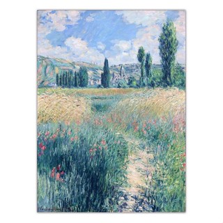 โปสเตอร์ภาพวาดผ้าใบ พิมพ์ลาย French Claude Monet 1010 สําหรับตกแต่งบ้าน