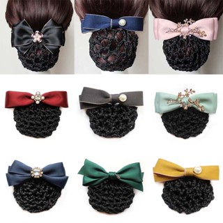 【46 Styles】Womens Bowknot Hair Bun Hair Accessories