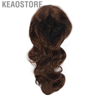 Keaostore Curly Wig Silky Wearable Light Brown For Christmas Party