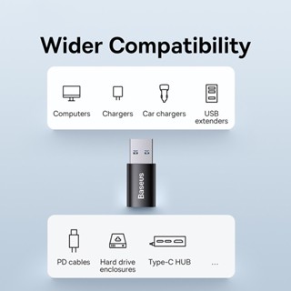 Baseus อะแดปเตอร์แปลง USB 3.1 OTG Type C เป็น USB ตัวเมีย สําหรับ Macbook pro Air Samsung S20 S10 USB OTG