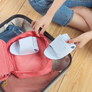 Folding Slippers Womens Business Trip Hotel Portable Foldable Couple Bathroom Non-Slip Slippers Bath Sandals Men TUhb