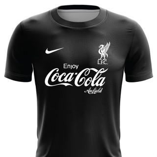 เสื้อกีฬาแขนสั้น ลายทีม Liverpool FC แบบแห้งเร็ว (โคคาโคล่า)