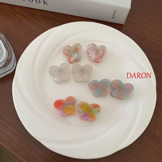 DARON กิ๊บติดผมหางม้า ขนาดเล็ก ลายดอกไม้น่ารัก หรูหรา สําหรับผู้หญิง