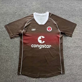 เสื้อกีฬาแขนสั้น ลายทีมชาติฟุตบอล St Pauli 23-24 St Pauli แห้งเร็ว ไซซ์ S-XXL สําหรับผู้ชาย AAA