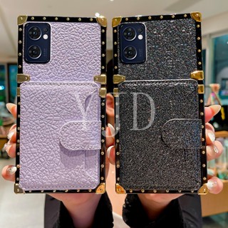 Yjd เคสโทรศัพท์มือถือหนัง ขอบตรง กันกระแทก พร้อมช่องใส่บัตร สําหรับ OPPO Reno7 Pro Reno7 Z Reno6 Pro Reno6 Z