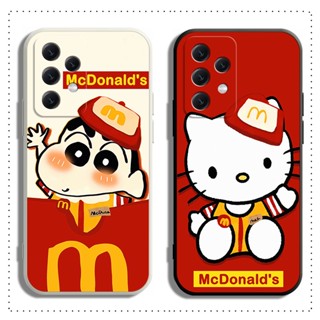 เคส Samsung A04 A03 A02S A04 A03S A02 M02 A71 A51 A11 M11 A70 A70S A50 A30S A50S A20 A30 A10S 4G 5G โทรศัพท์มือถือแบบนิ่ม ลายการ์ตูนชินจัง สีดํา ขาว สําหรับ