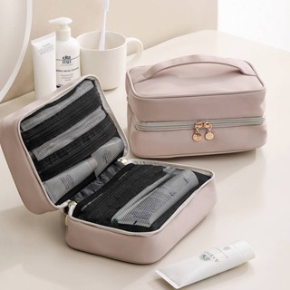 SENSES// Travel Toiletry Bag Waterproof Portable Double Layer Cosmetic Bag Female Large-Capacity Cosmetics Toiletry Bag 7ryI