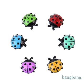 Bangb สติกเกอร์แม่เหล็กติดตู้เย็น รูปแมลงเต่าทองน่ารัก 6 ชิ้น