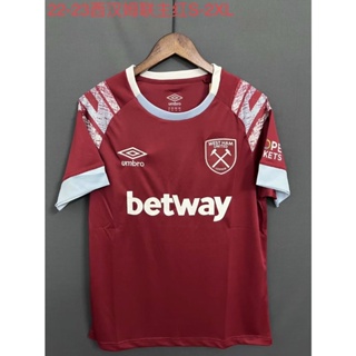 เสื้อกีฬาแขนสั้น ลายทีมชาติฟุตบอล West Ham Home Jersey ไซซ์ S - XXL 23-24 AAA