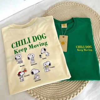 พร้อมส่ง🧸เสื้อยืดโอเวอร์ไซส์ chilidog