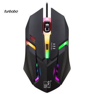 Turbobo K2 เมาส์ออปติคอลเล่นเกม แบบใช้สาย DPI ปรับได้ สีสันสดใส สําหรับคอมพิวเตอร์ โน้ตบุ๊ก