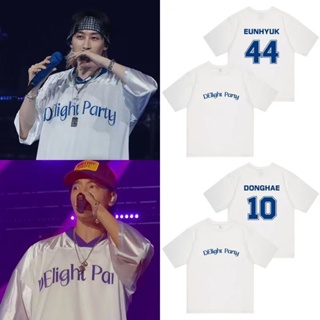 เสื้อยืดลําลอง ผ้าฝ้าย แขนสั้น คอกลม พิมพ์ลาย Super Junior D&amp;E DElight Party สําหรับผู้ชาย และผู้หญิง 2023