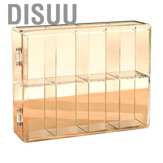 Disuu Anime Figure Display Case  Storage Box Stable 8 Grid Top Notch Plastic for Home