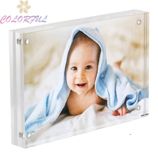【COLORFUL】Photo Frame Acrylic Christmas Gift Thanksgiving Transparent Practical 3size