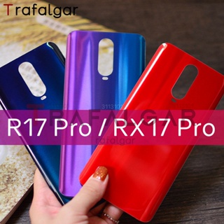 ฝาครอบแบตเตอรี่ด้านหลัง พร้อมเลนส์กล้อง และสติกเกอร์ CPH1877 สําหรับ OPPO R17 Pro RX17 Pro