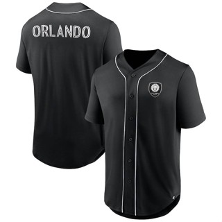 Qy MLS Orlando City SC Jersey Button Down เสื้อคาร์ดิแกนเบสบอล เสื้อยืด เสื้อกีฬา พลัสไซซ์