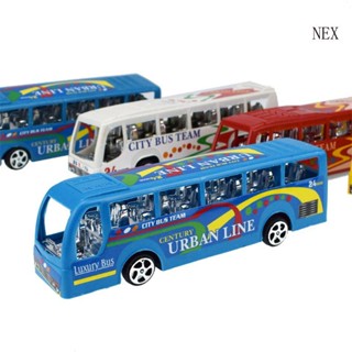 โมเดลรถยนต์ NEX 5 5 Mini Bus Pull Back Vehicle Baby Inertia ของเล่นสําหรับเด็ก