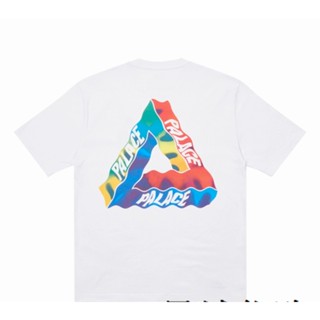 เสื้อยืดแขนสั้น คอกลม ผ้าฝ้าย พิมพ์ลาย Palace Tri-Visions สีสันสดใส สําหรับผู้ชาย และผู้หญิง