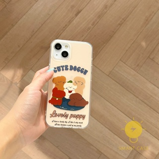 For เคสไอโฟน 14 Pro Max [Cute Dog Puppy retro] เคส Phone Case For iPhone 14 Pro Max Plus 13 12 11 For เคสไอโฟน11 Ins Korean Style Retro Classic Couple Shockproof Protective TPU Cover Shell