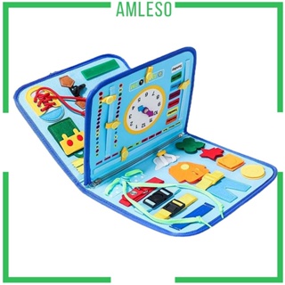 [Amleso] ของเล่นบอร์ด Montessori เสริมทักษะยนต์ สําหรับเด็กผู้ชาย ผู้หญิง 2 ปี