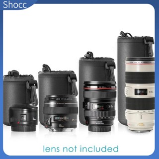 Shocc กระเป๋าใส่เลนส์กล้อง ผ้านีโอพรีน หนา 5 มม. กันน้ํา สําหรับกล้อง DSLR (4 แพ็ค)