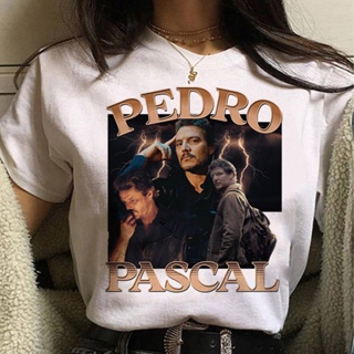 เสื้อยืด พิมพ์ลายอนิเมะ Pedro Pascal แนวสตรีท แฟชั่นฤดูร้อน สําหรับผู้หญิง 2023 (2)