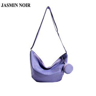 Jasmin NOIR กระเป๋าสะพายไหล่ กระเป๋าถือ ผ้าไนล่อน ขนาดใหญ่ สําหรับสตรี